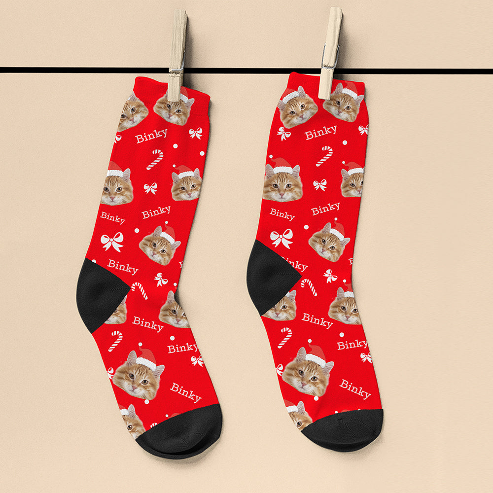 Personalised Christmas Pet Face Socks