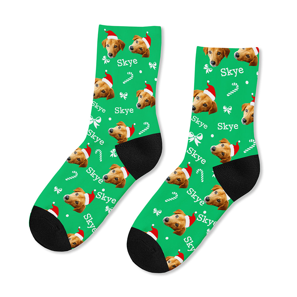 Personalised Christmas Pet Face Socks