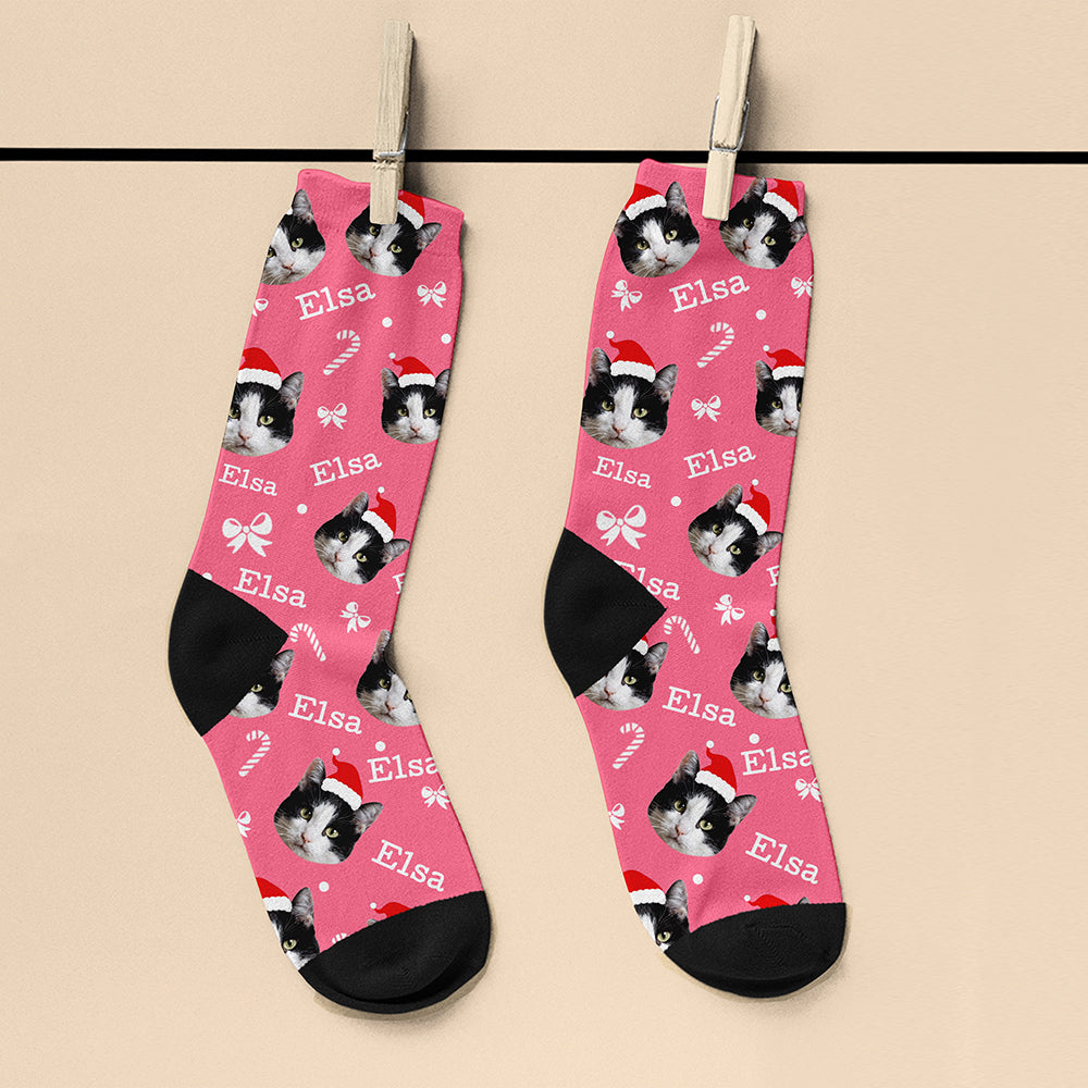 Personalised Christmas Pet Face Socks