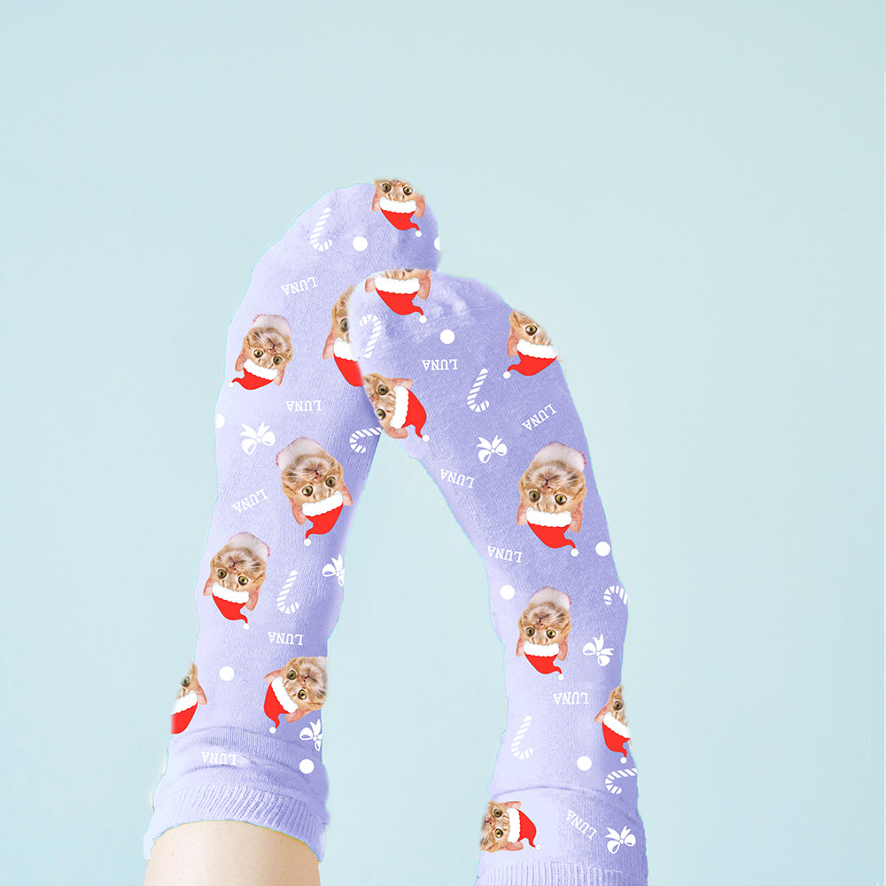 Personalised Christmas Pet Photo Socks
