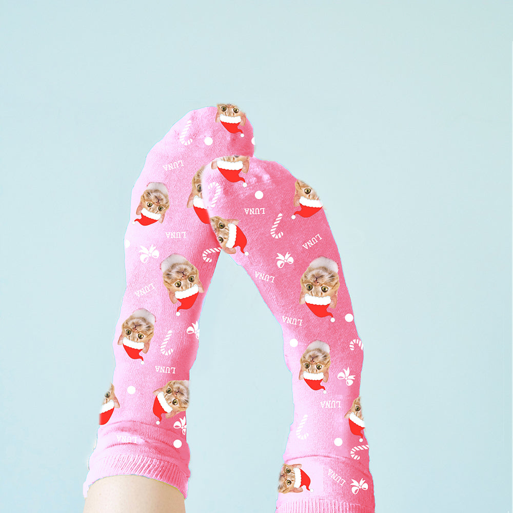 Personalised Christmas Pet Photo Socks