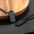 Personalised Men's Gunmetal Pendant Necklace