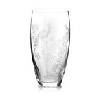 Personalised Peacock Crystal Barrel Vase