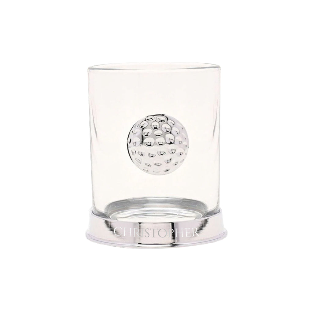 Personalised Golf Pewter Whisky Glass