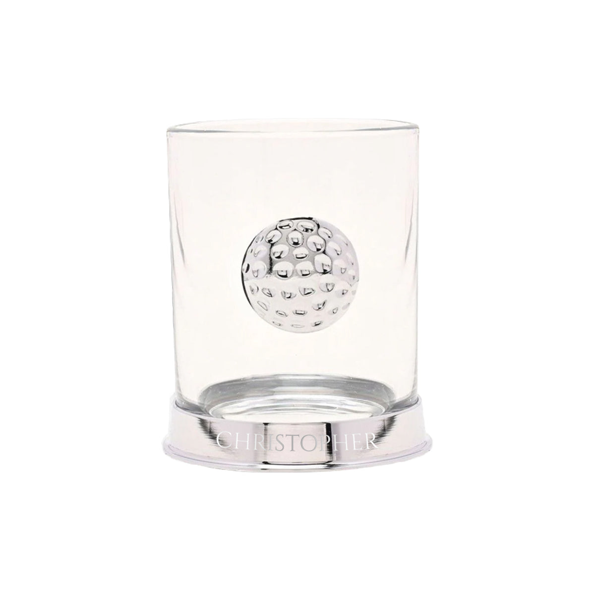 Personalised Golf Pewter Whisky Glass