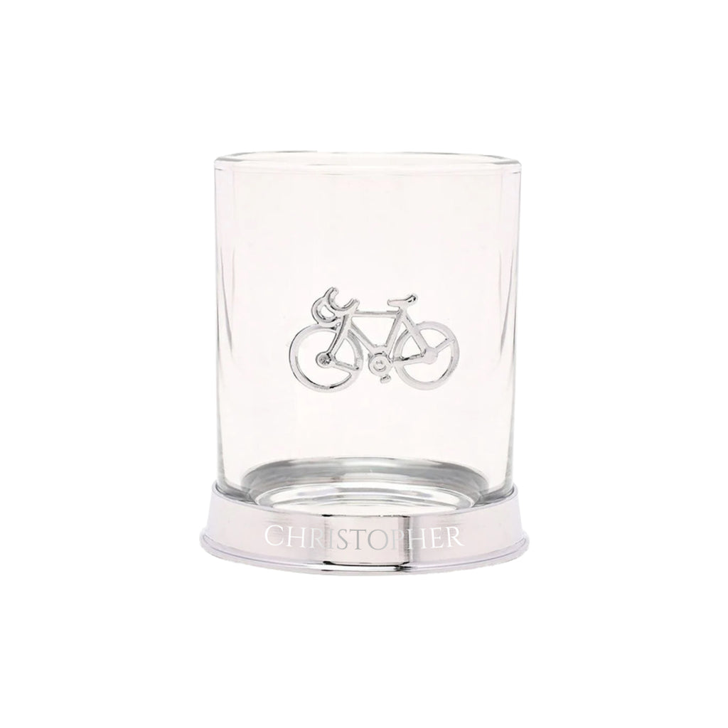 Personalised Cycling Icon Pewter Tumbler