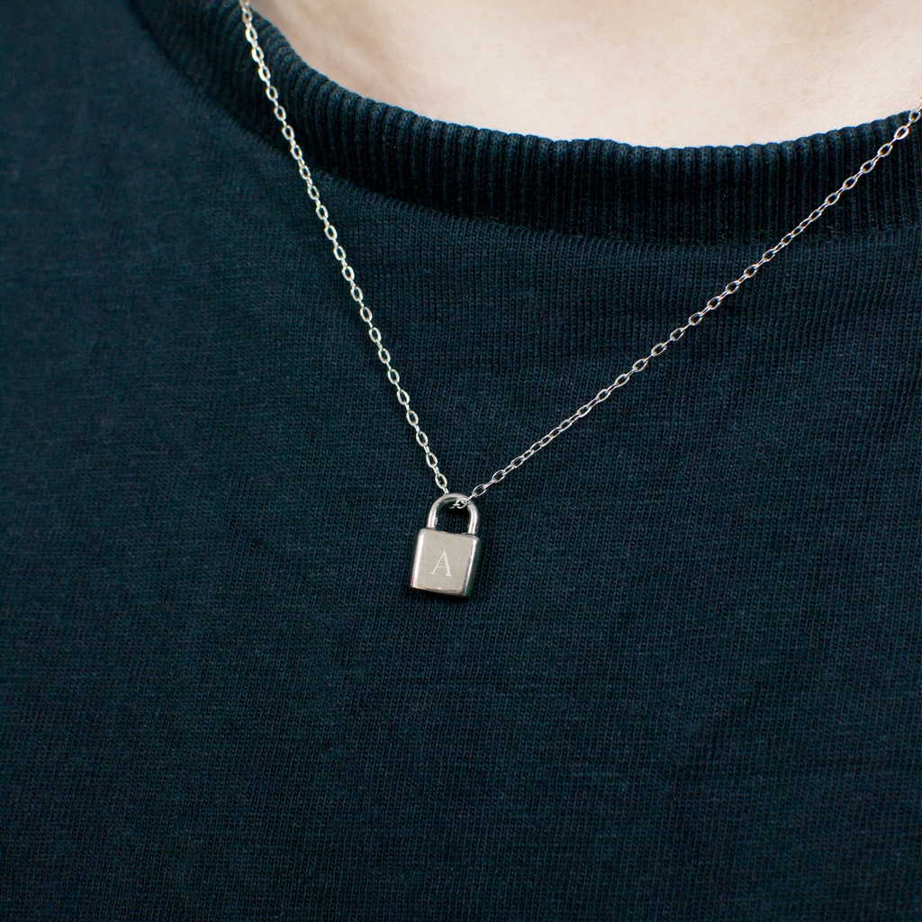 Personalised Mini Padlock Necklace