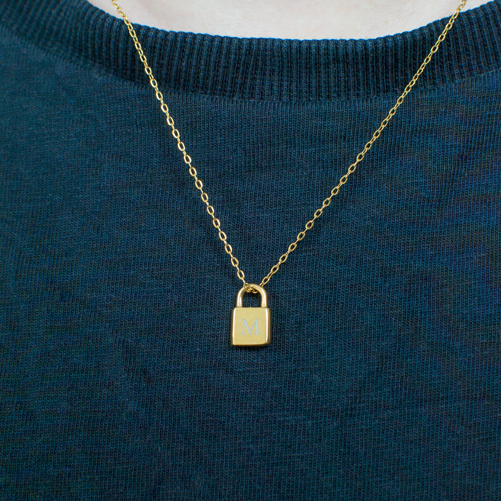 Personalised Mini Padlock Necklace