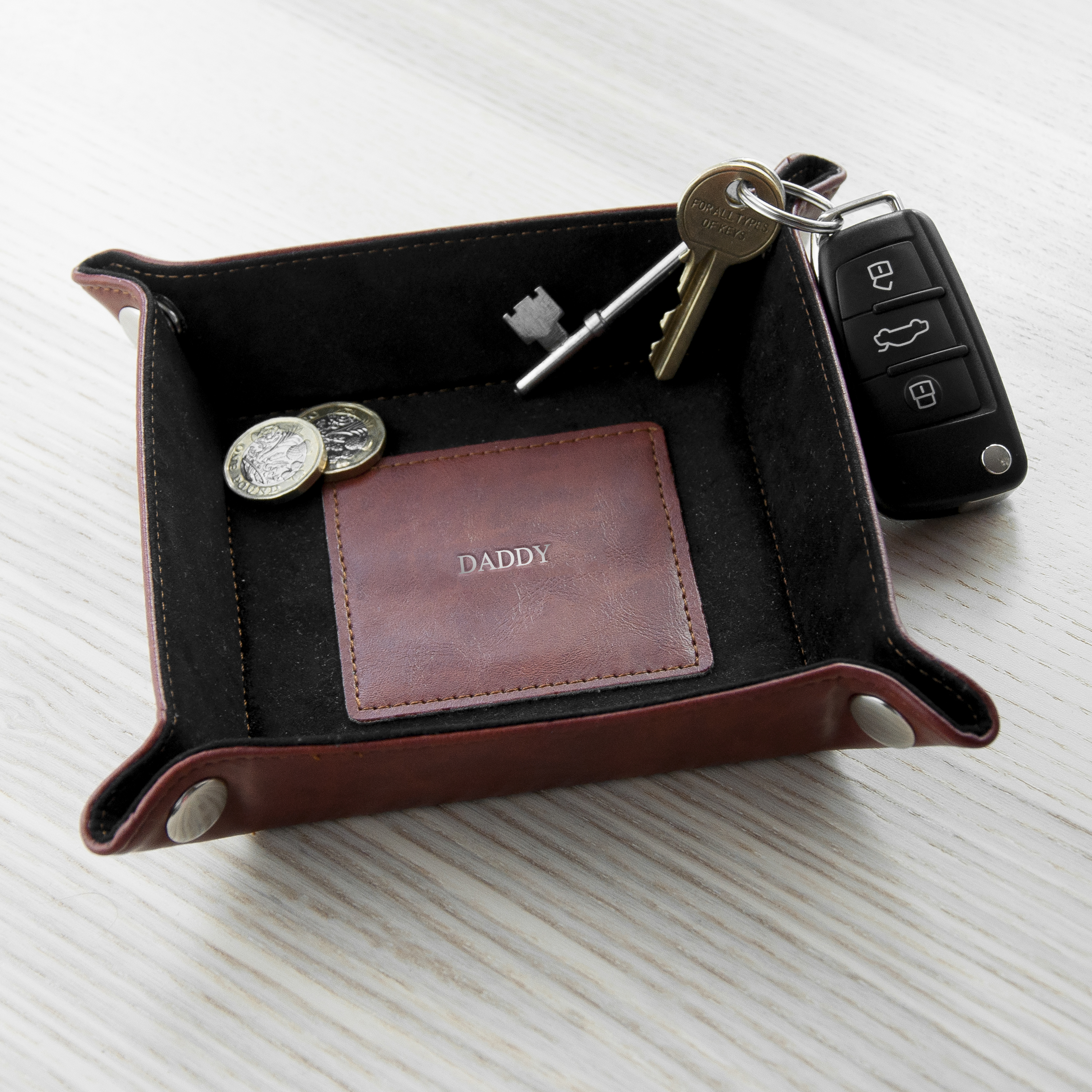 Luxury Brown Personalised Valet Tray