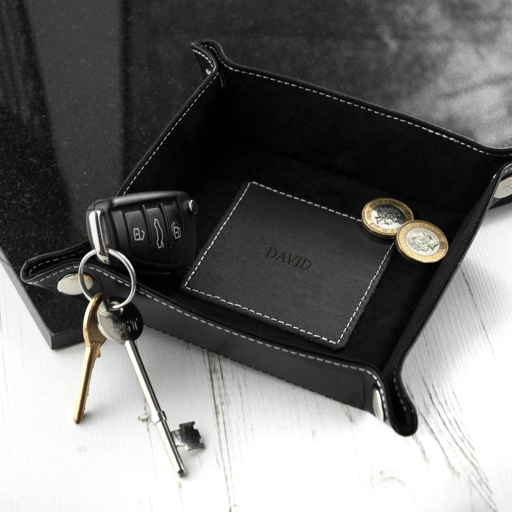 Luxury Black Personalised Valet Tray