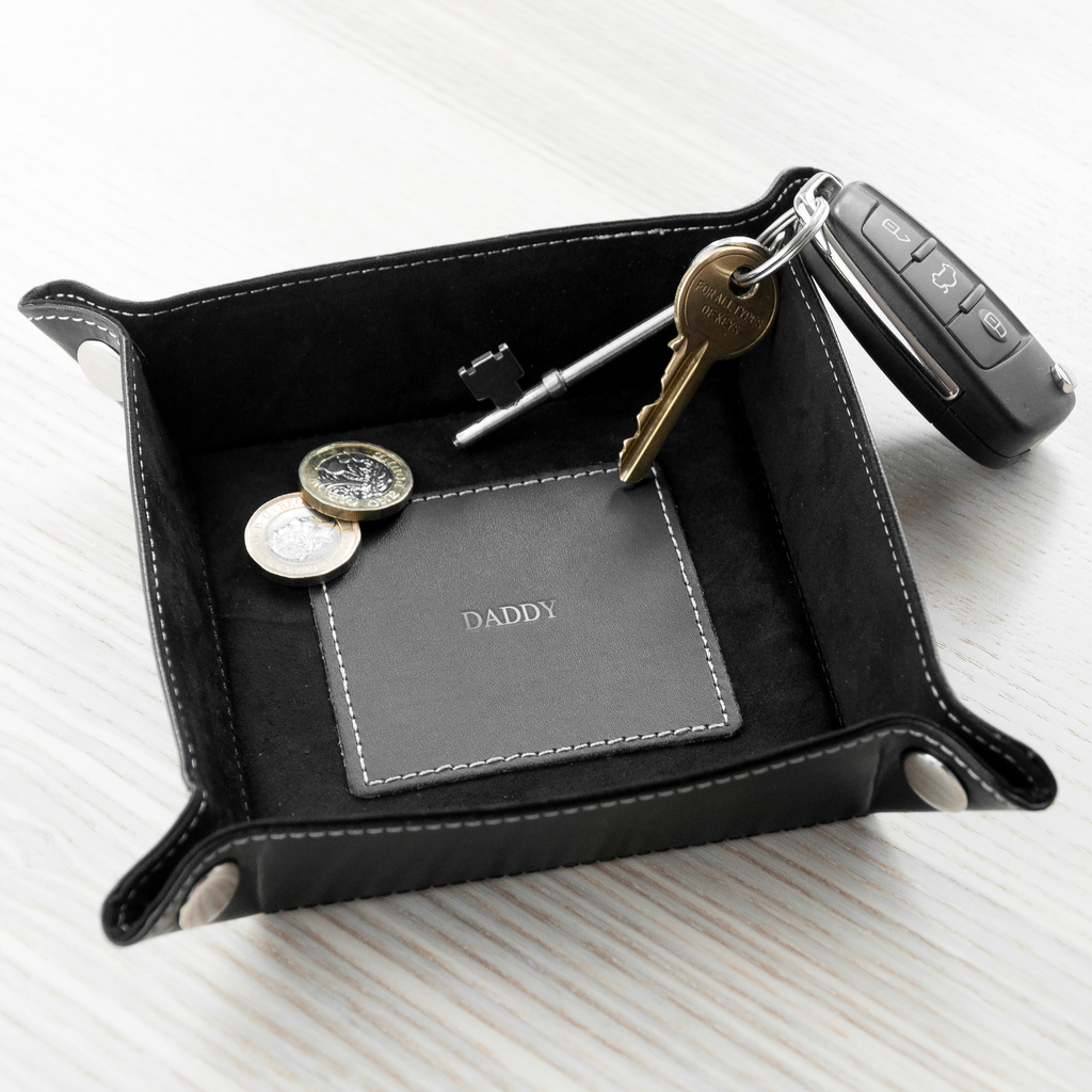 Luxury Black Personalised Valet Tray