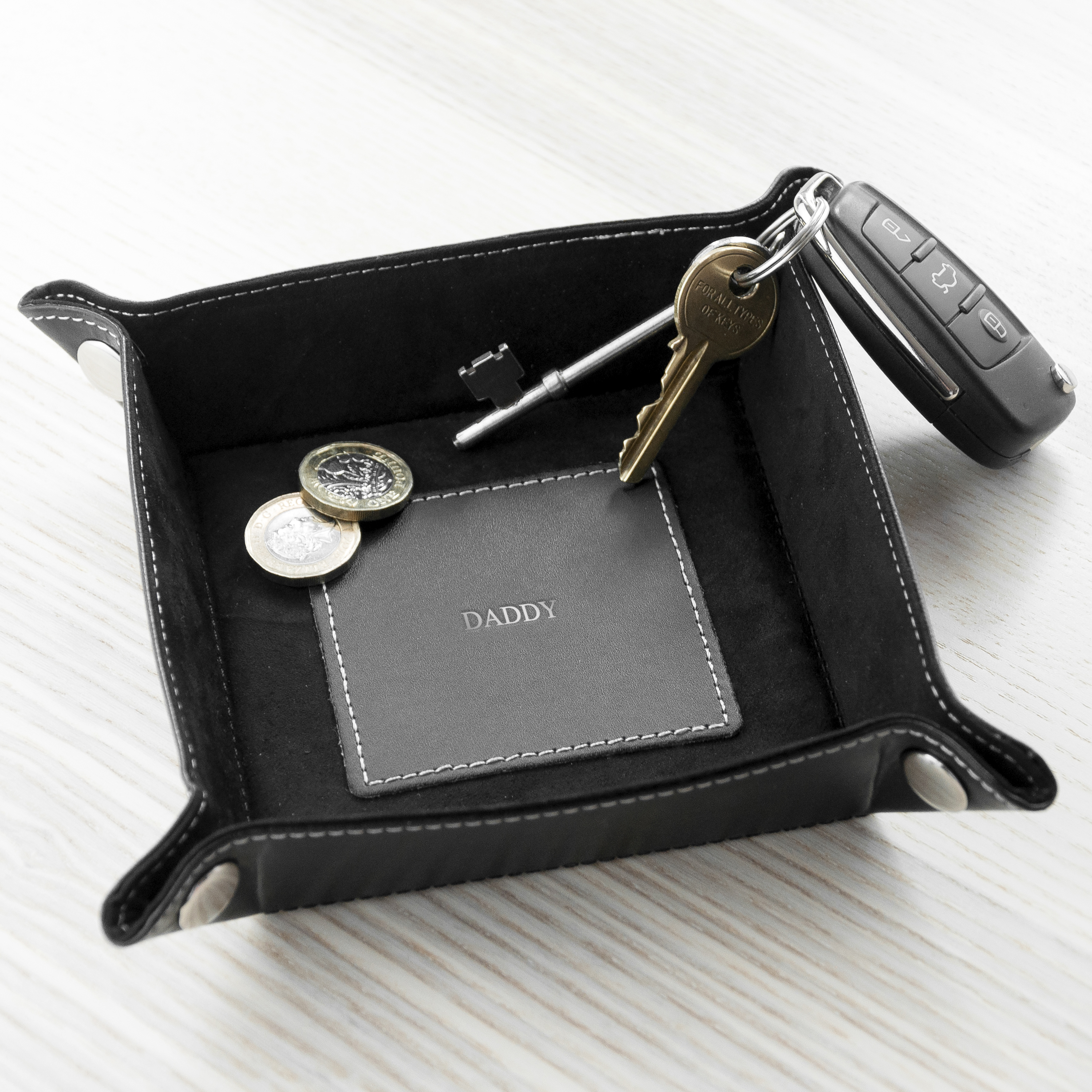 Luxury Black Personalised Valet Tray