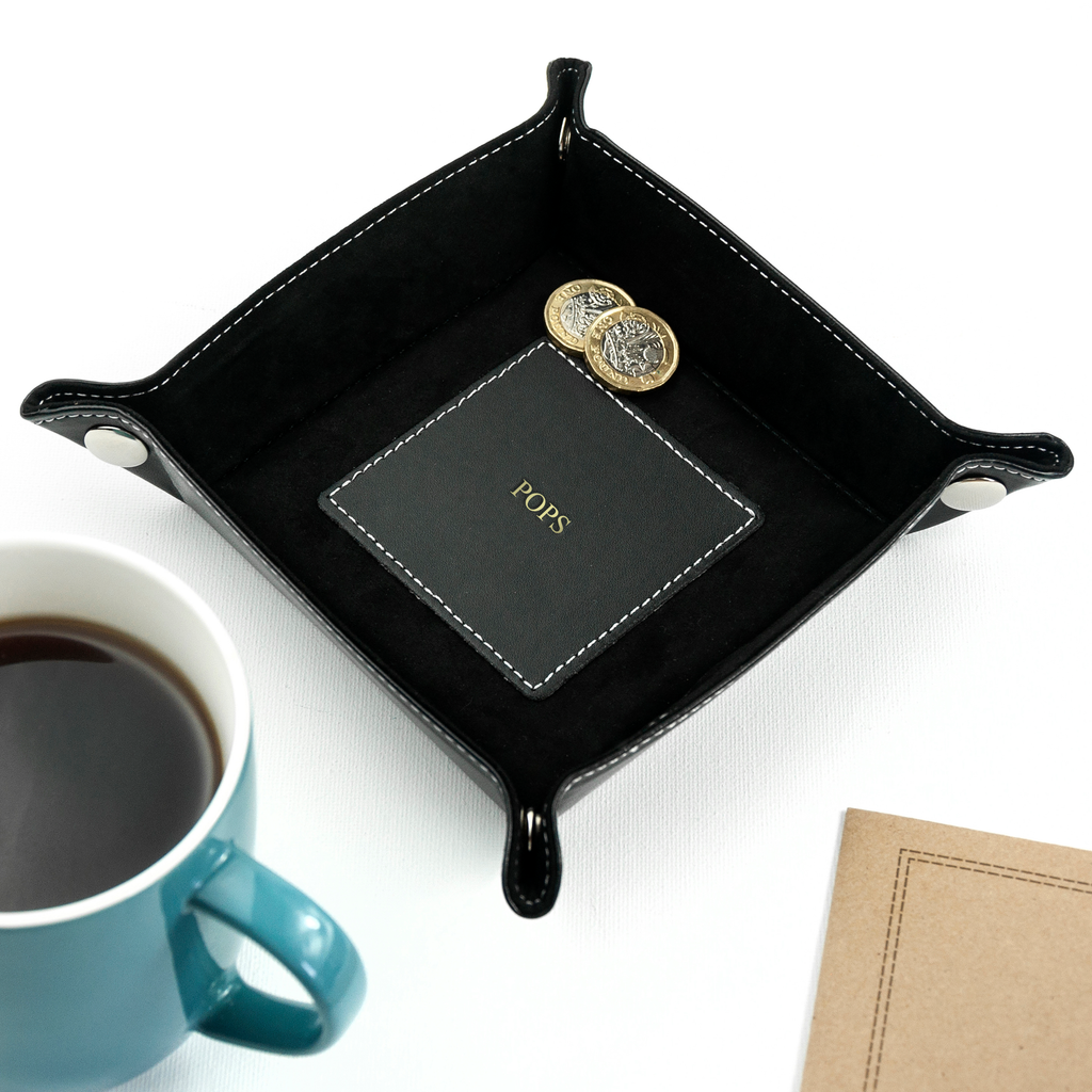 Luxury Black Personalised Valet Tray
