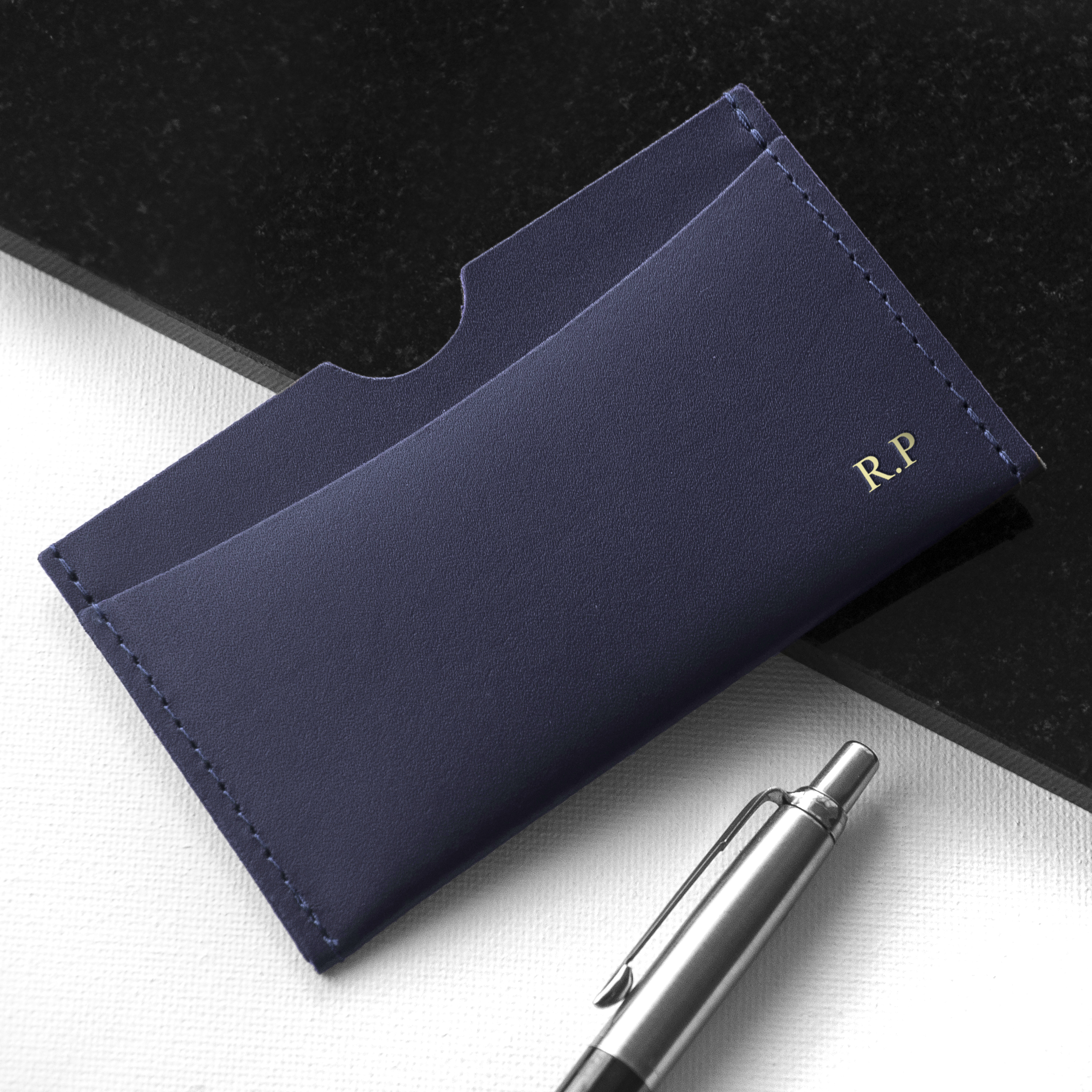 Personalised Luxury Leather Card Holder
