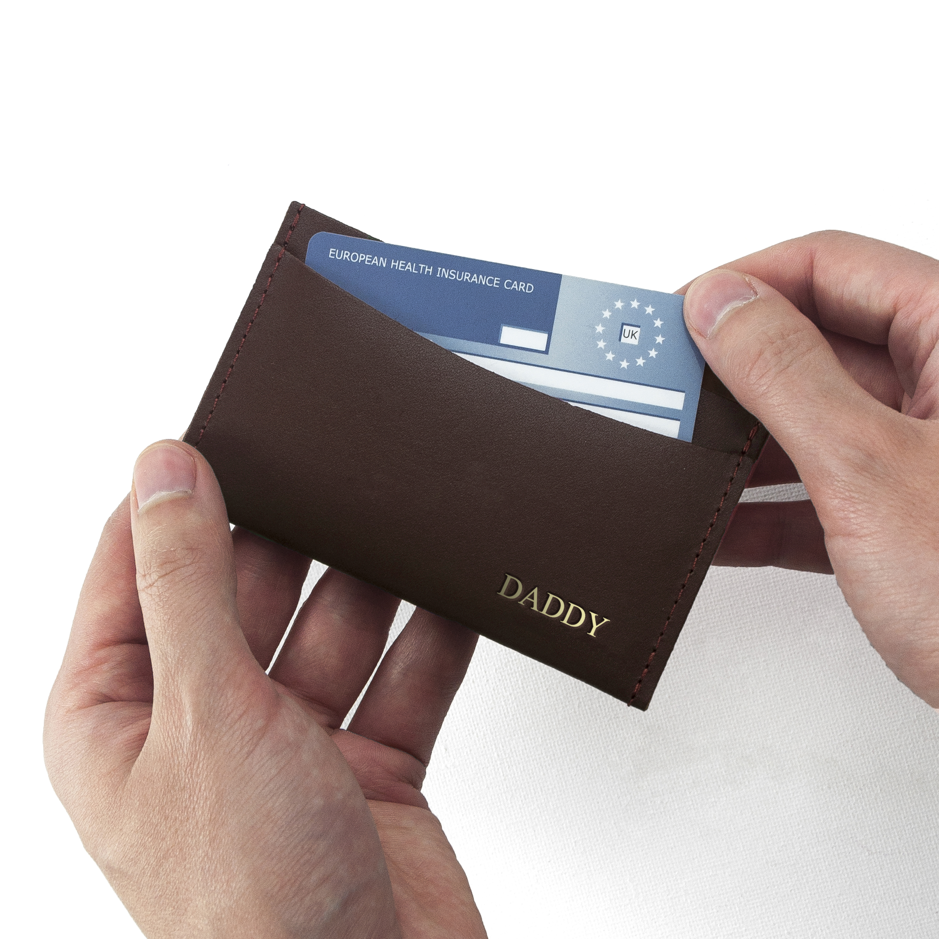 Personalised Luxury Leather Card Holder