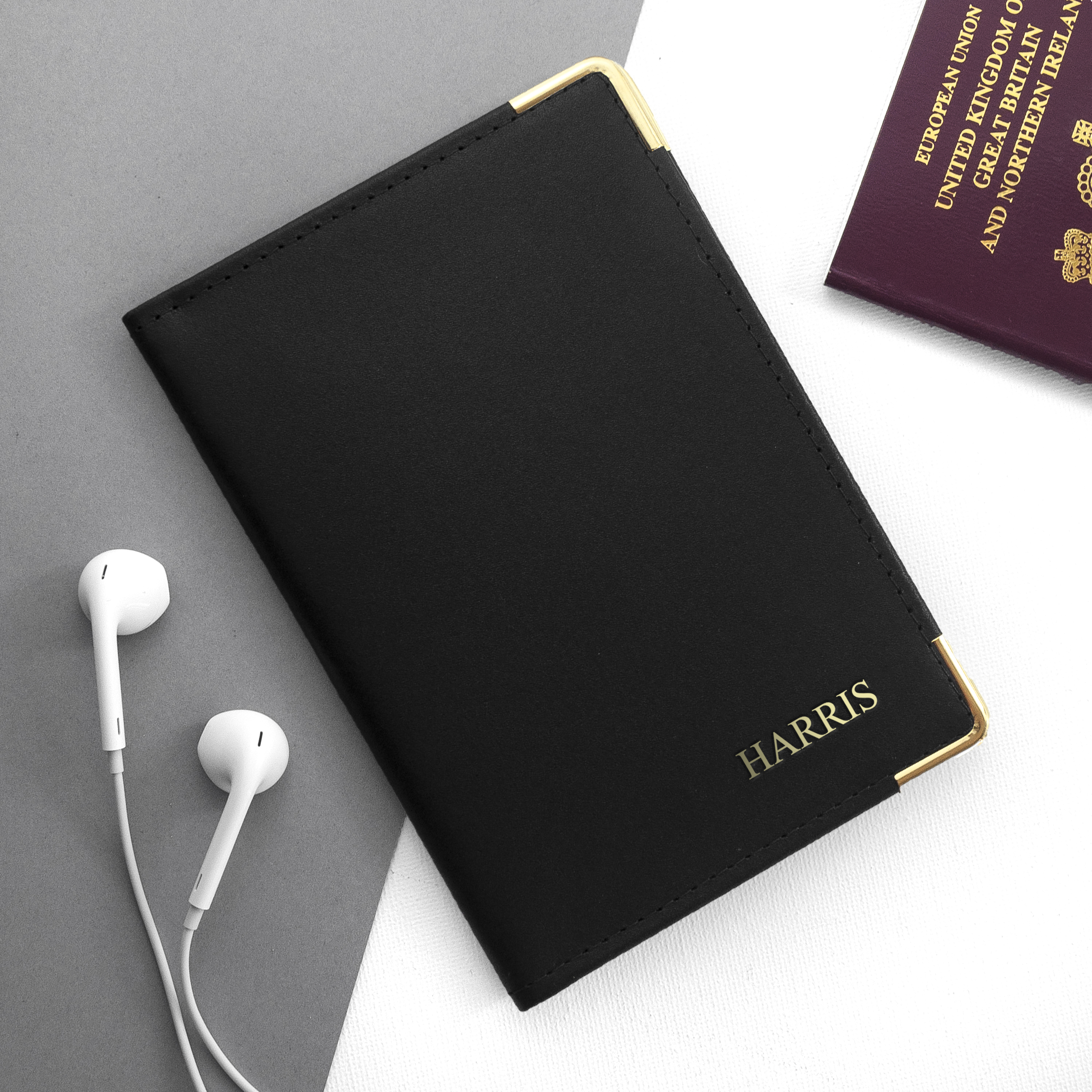 Personalised Luxury Leather Passport Cover