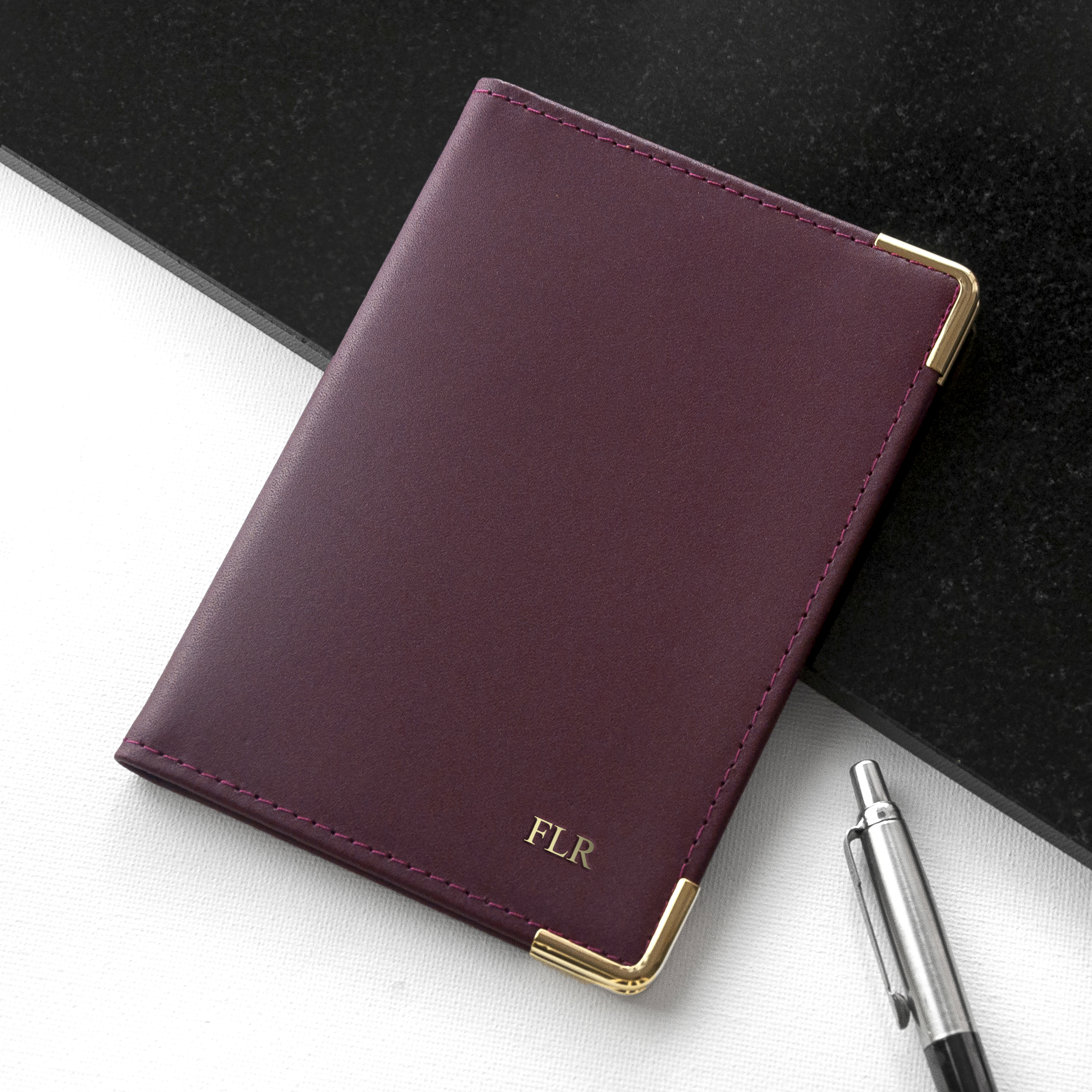 Personalised Luxury Leather Passport Cover
