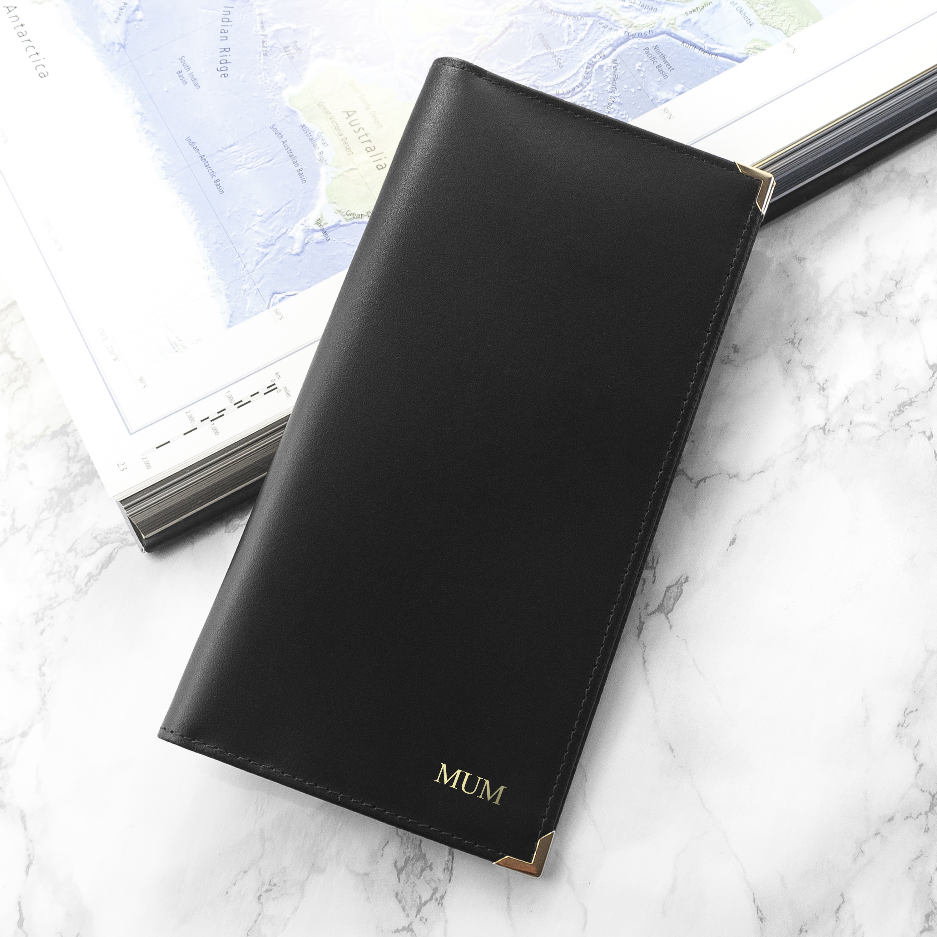 Personalised Luxury Leather Travel Wallet