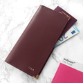 Personalised Luxury Leather Travel Wallet