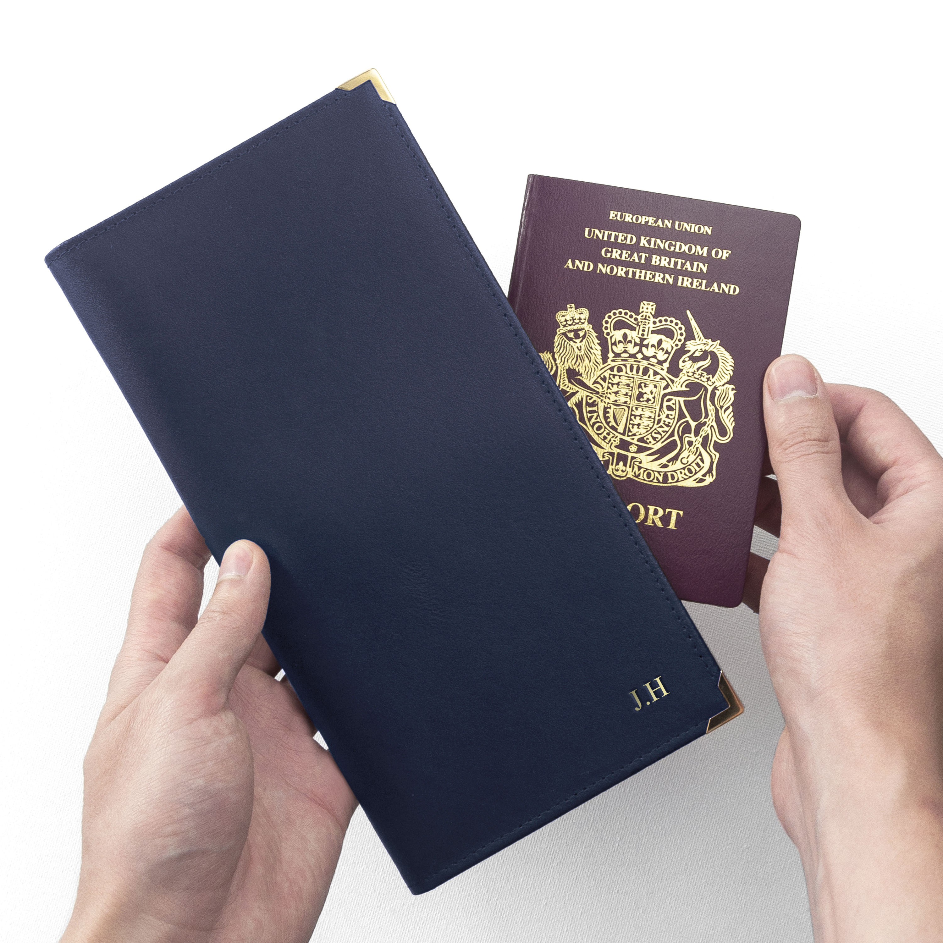 Personalised Luxury Leather Travel Wallet