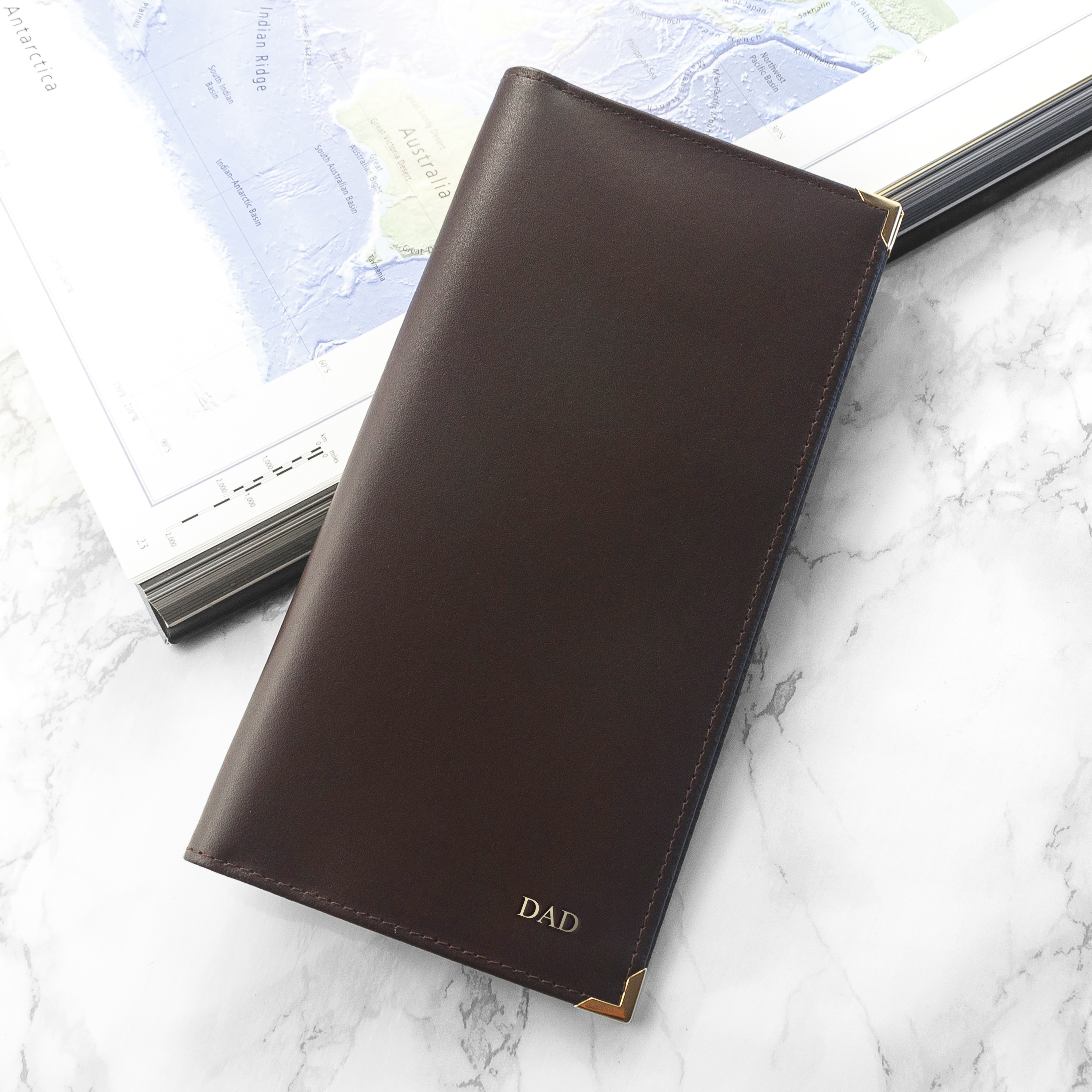 Personalised Luxury Leather Travel Wallet