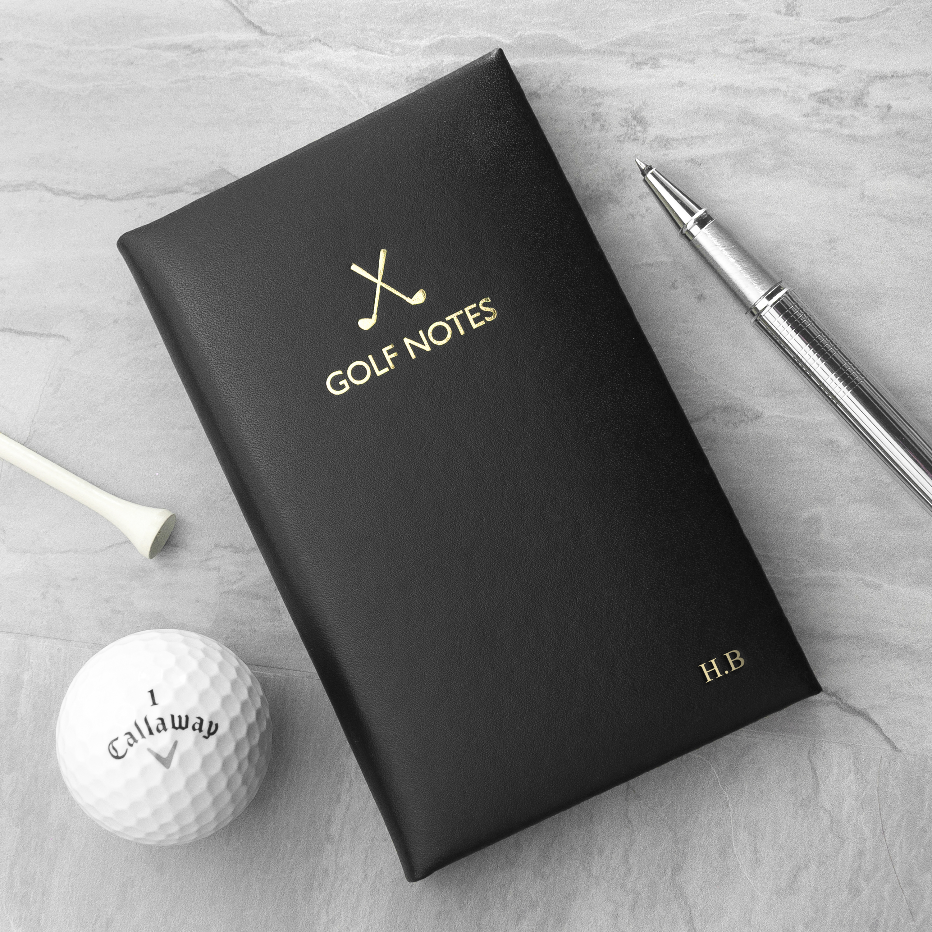 Personalised Luxury Leather Golf Notebook