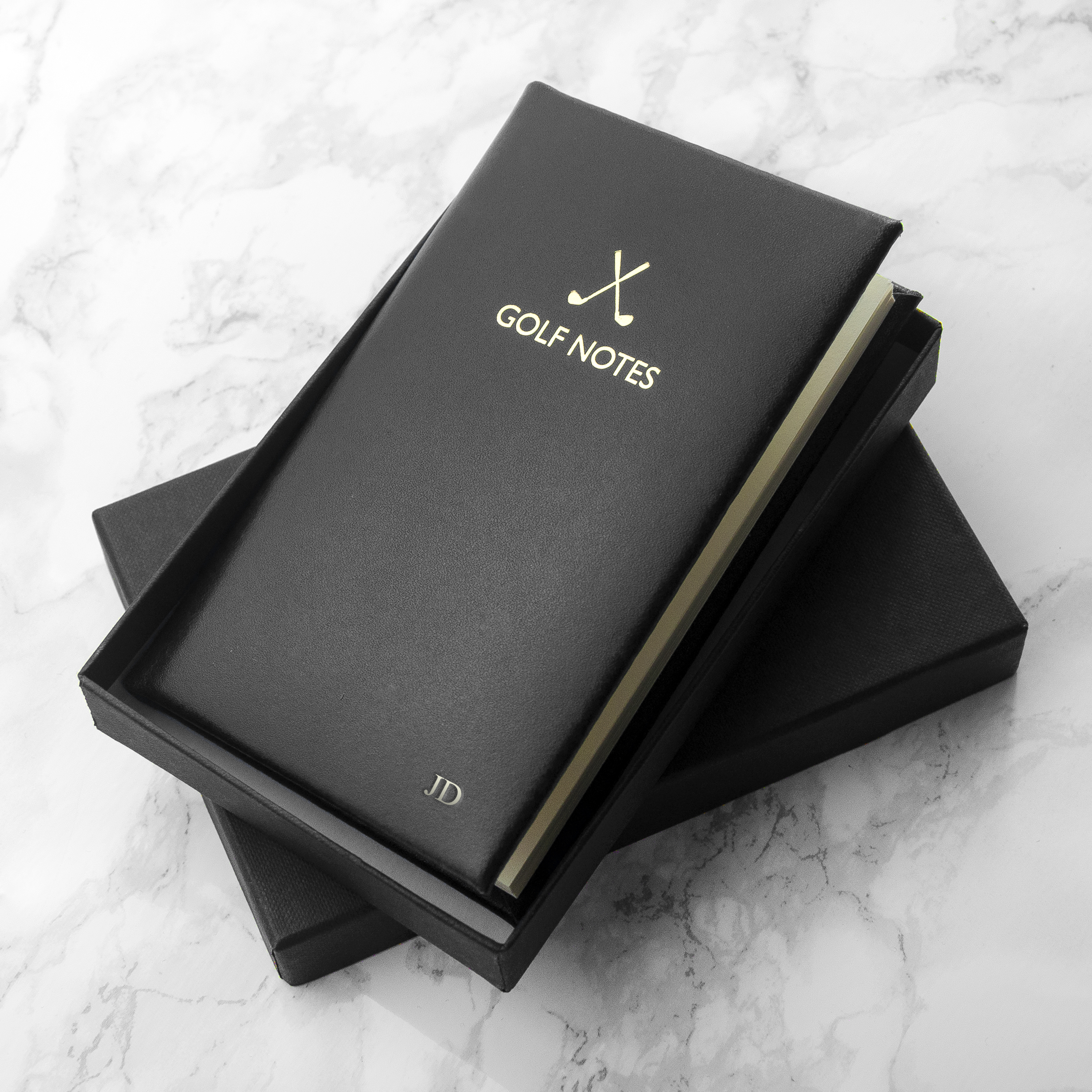 Personalised Luxury Leather Golf Notebook