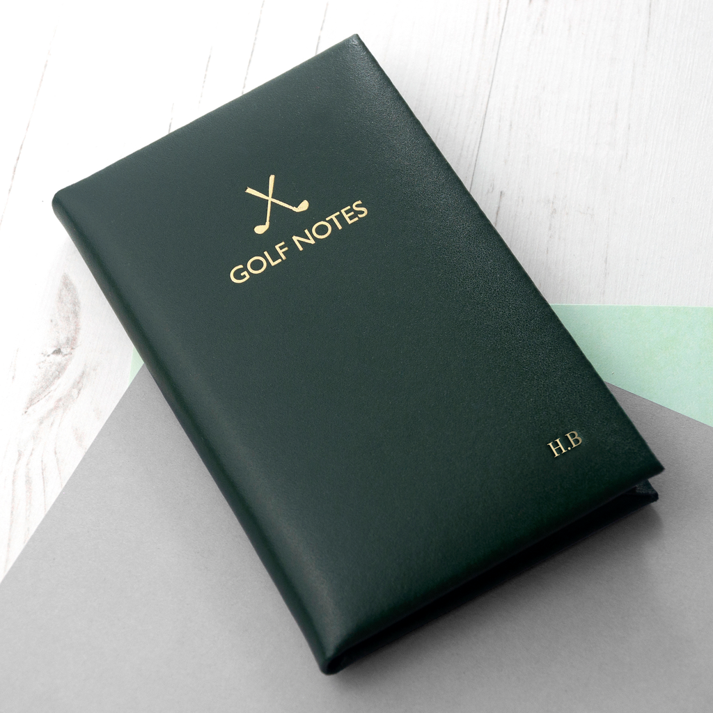 Personalised Luxury Leather Golf Notebook