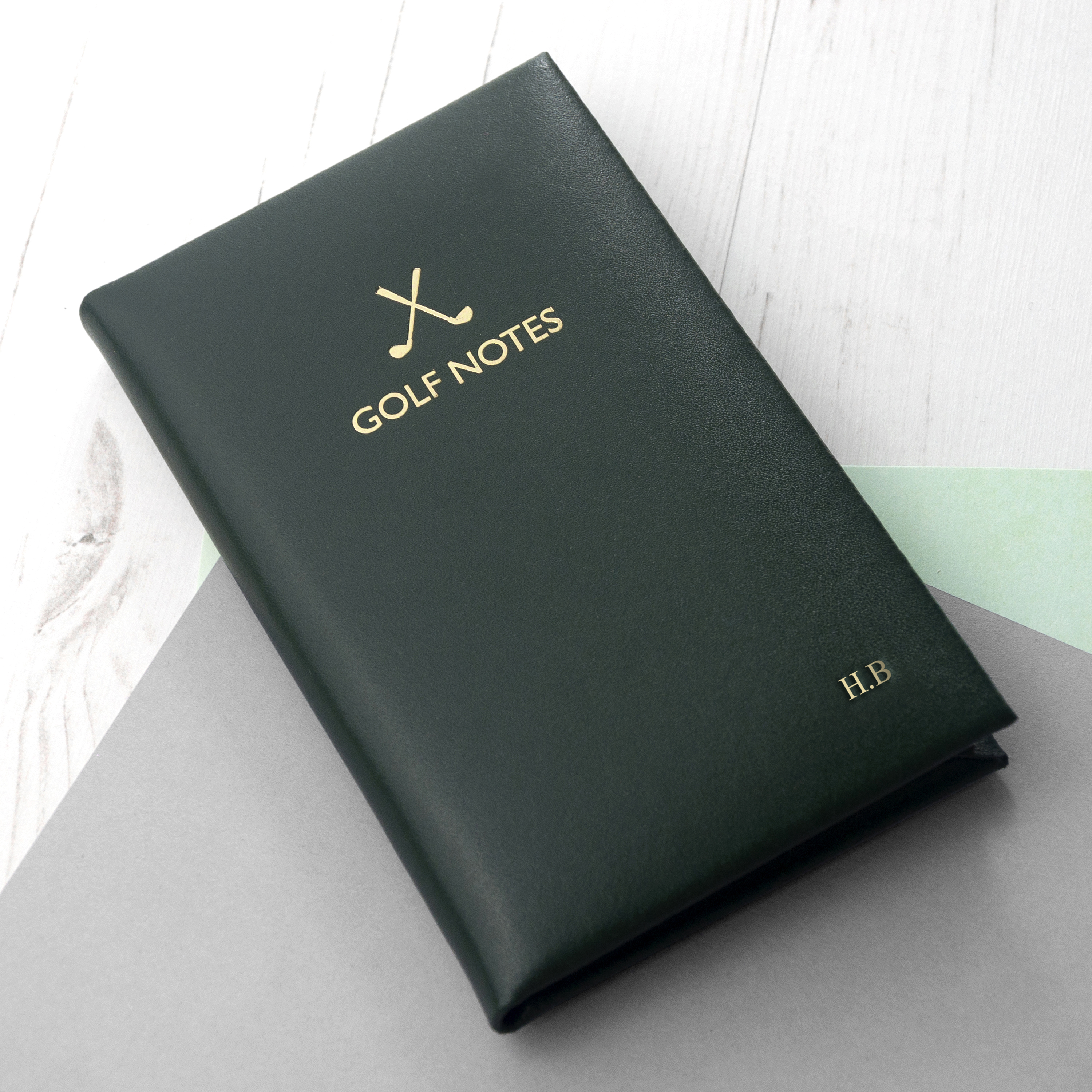 Personalised Luxury Leather Golf Notebook