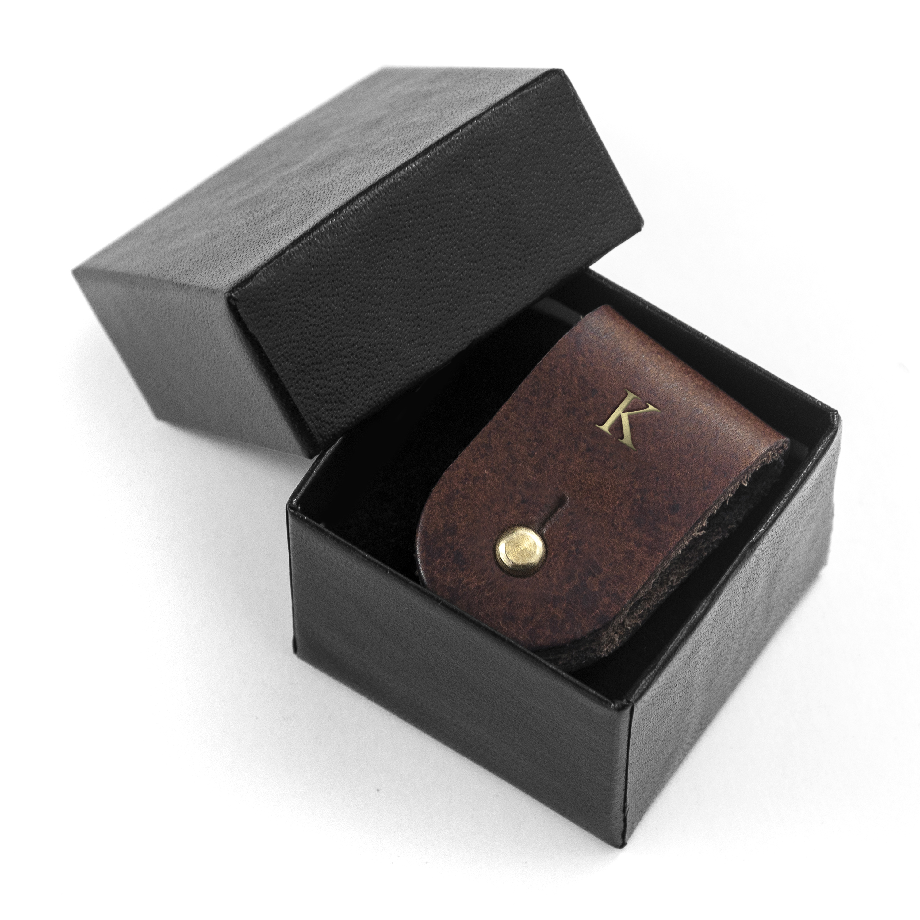 Monogrammed Leather Earphones Holder