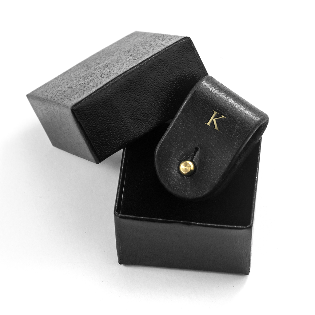 Monogrammed Leather Earphones Holder