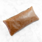 Luxury Slimline Leather Clutch in Tan