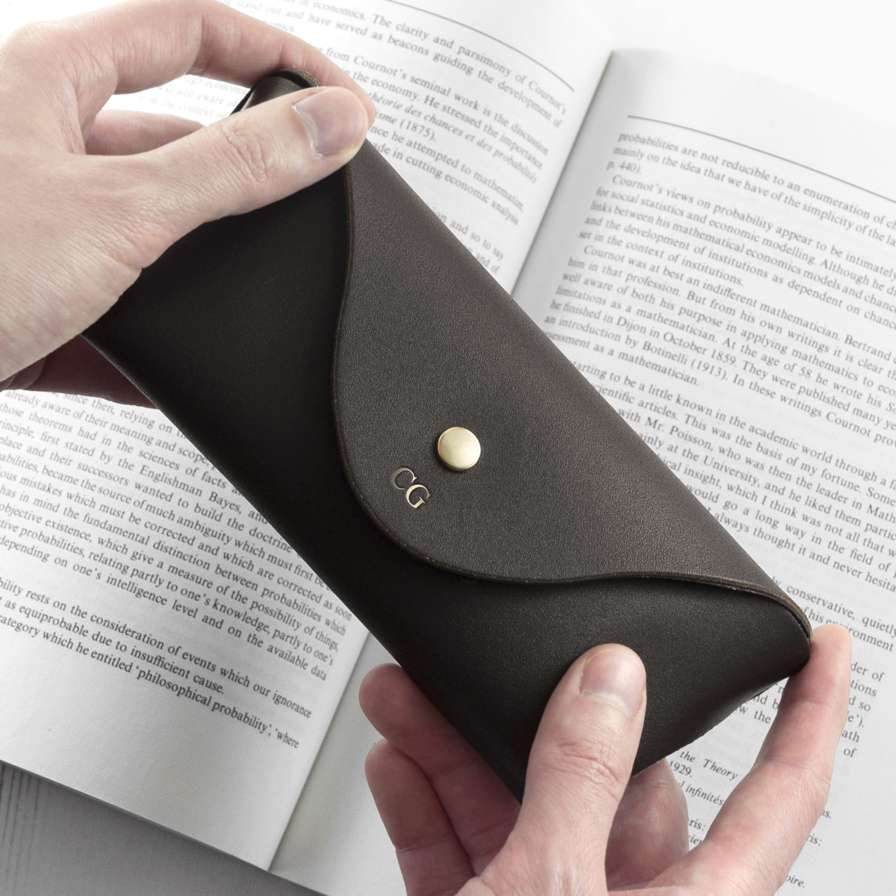 Personalised Origami Leather Glasses Case