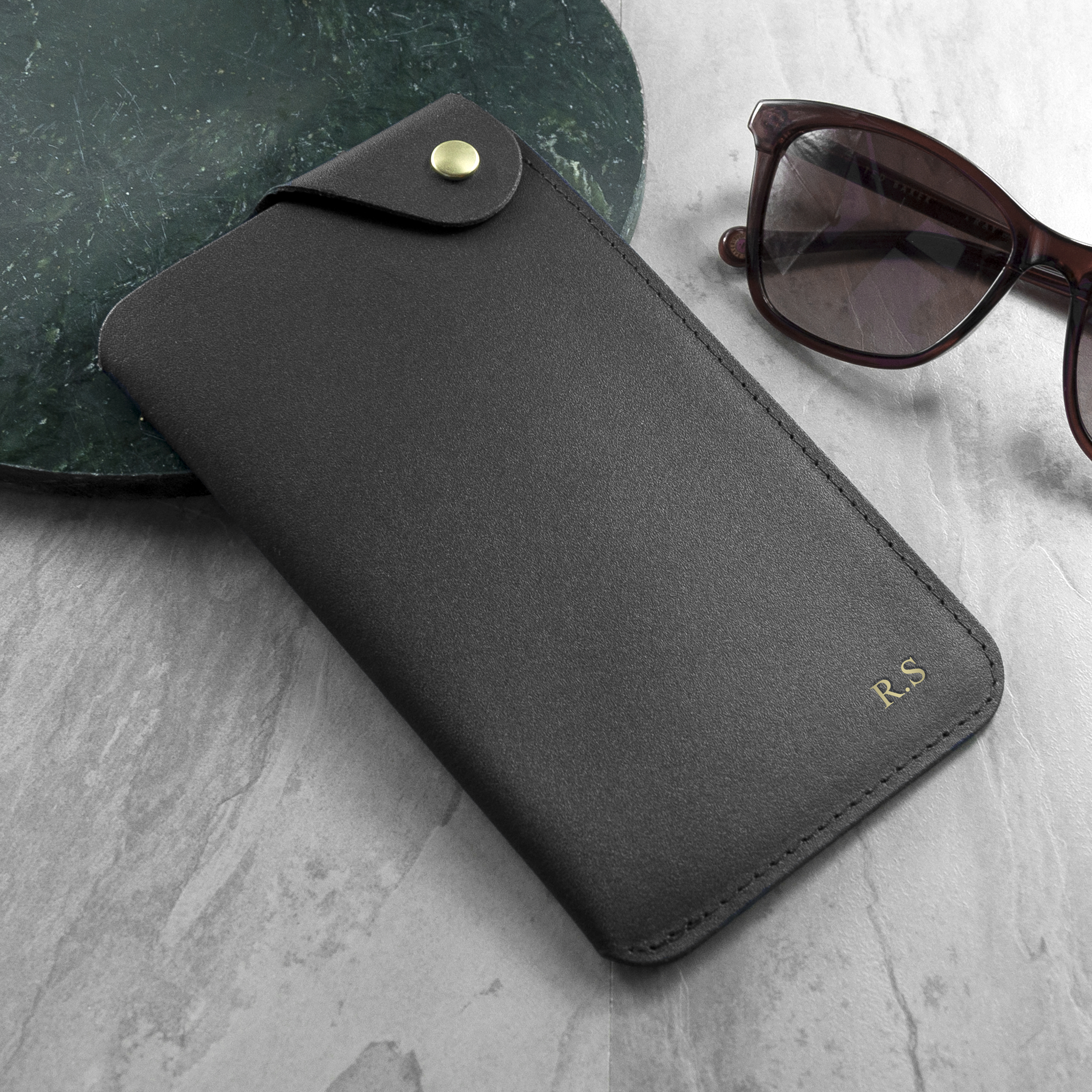 Personalised Leather Glasses Case