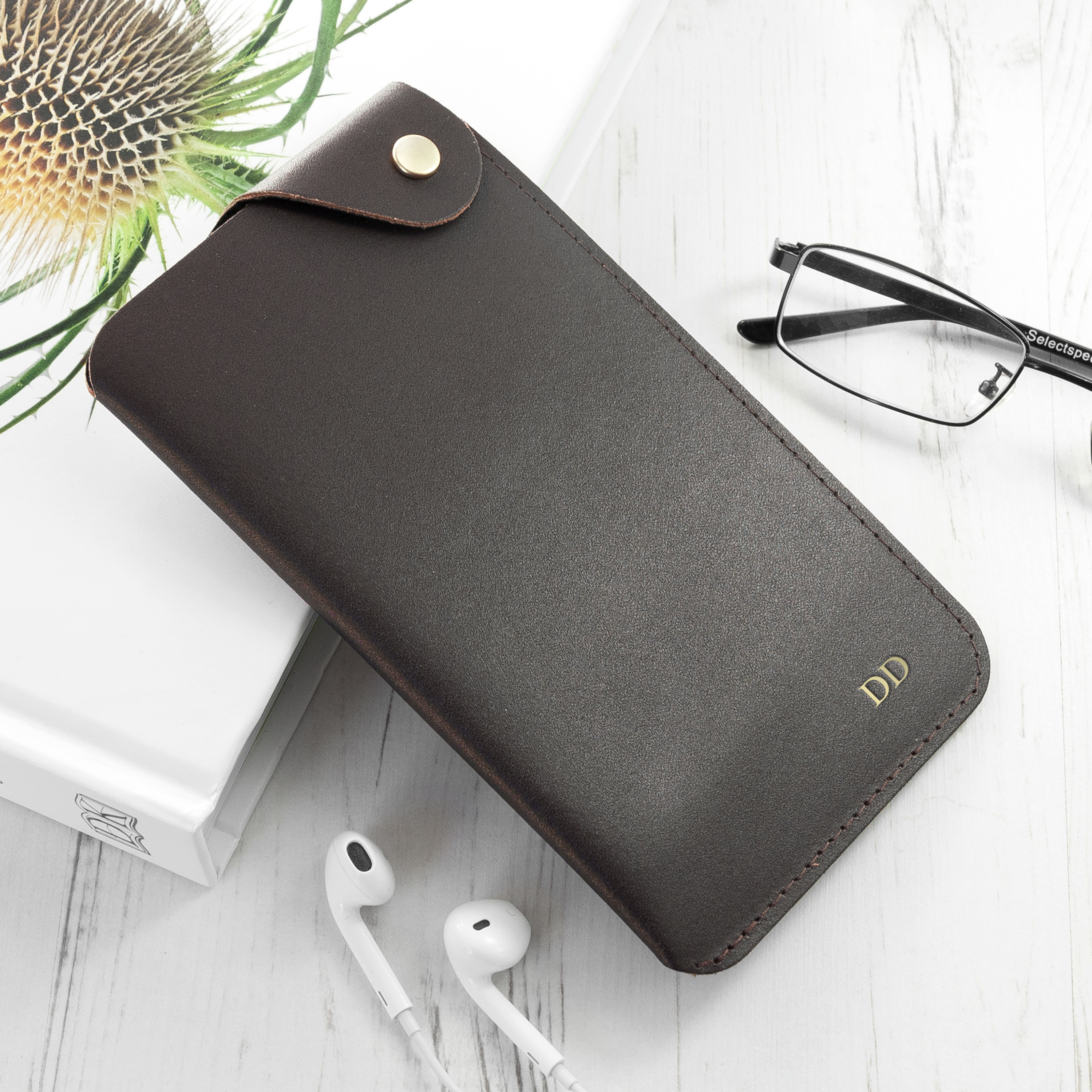 Personalised Leather Glasses Case