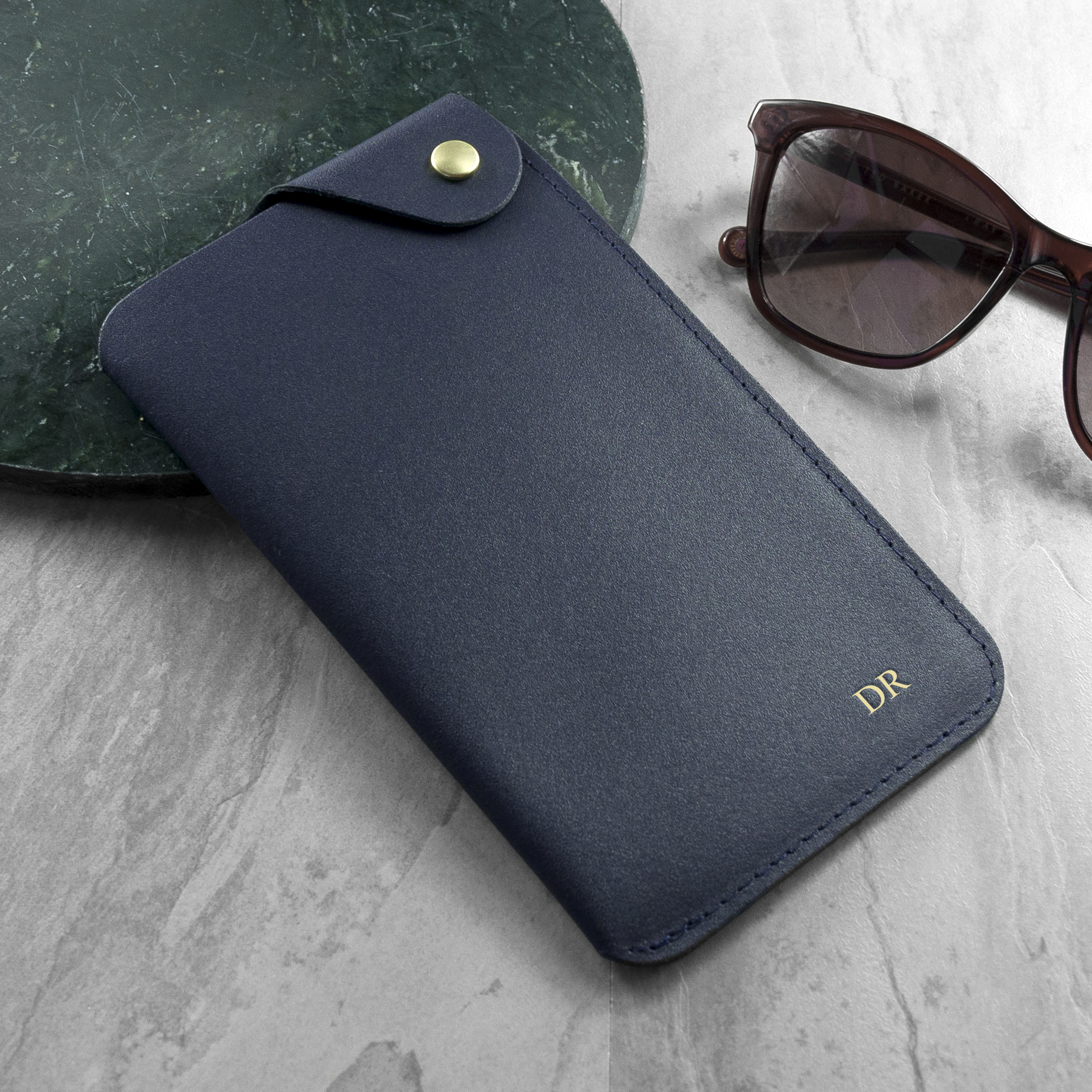 Personalised Leather Glasses Case