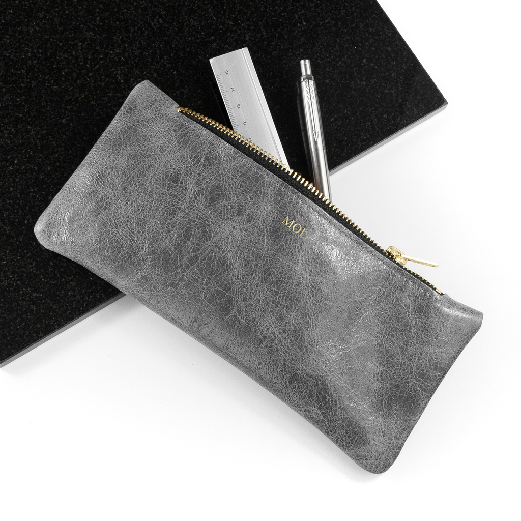 Personalised Luxury Leather Pencil Case