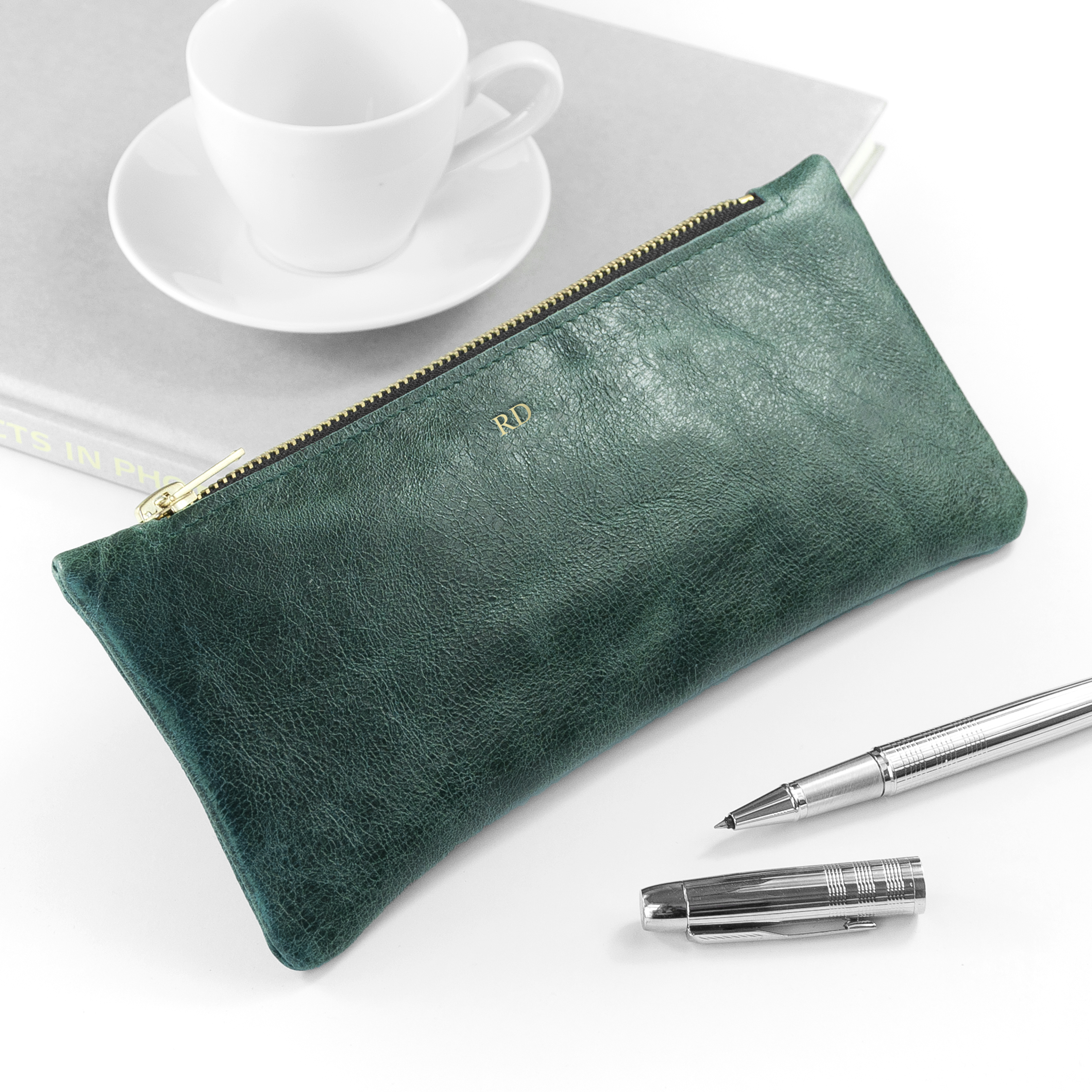 Personalised Luxury Leather Pencil Case