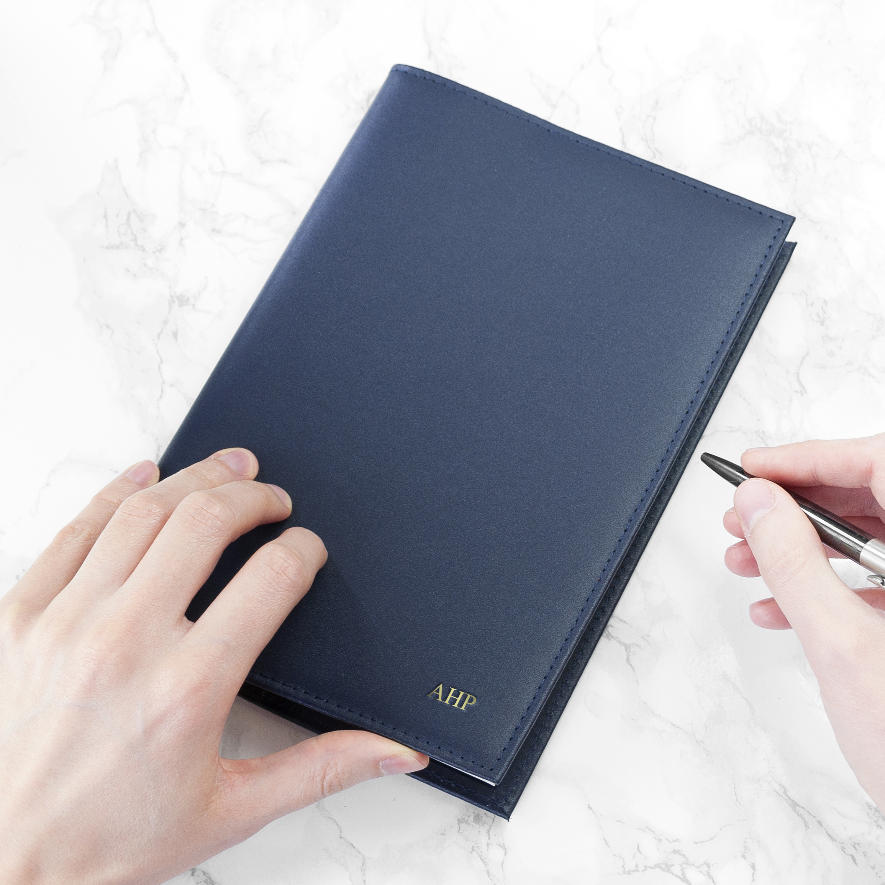 Personalised Luxury Leather Refillable Notebook