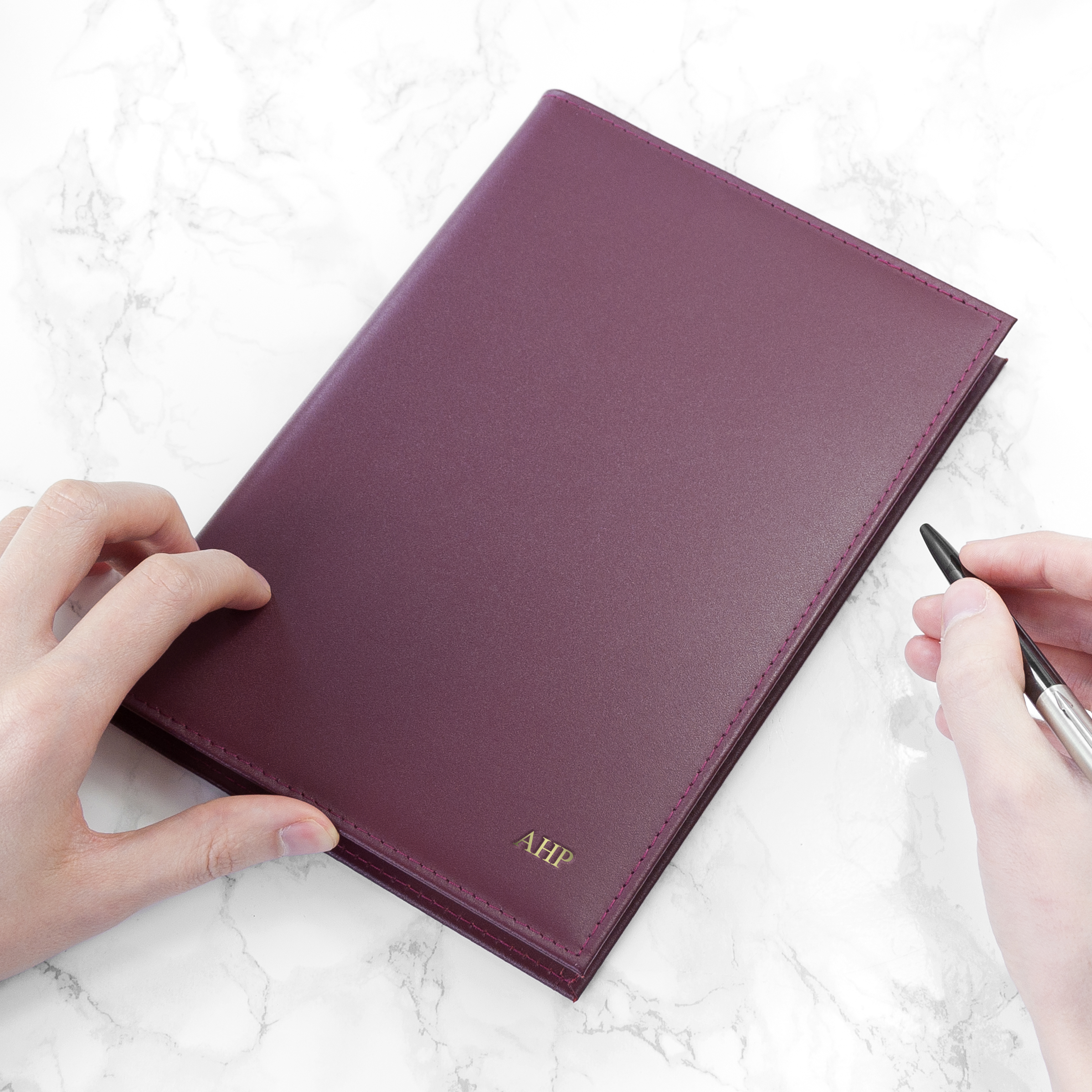 Personalised Luxury Leather Refillable Notebook