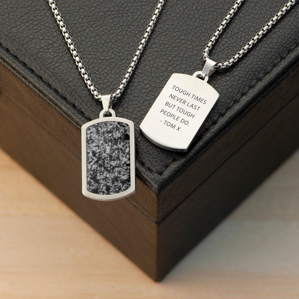 Personalised Men's Semi Precious Gemstone Pendant Necklace