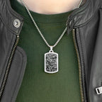Personalised Men's Semi Precious Gemstone Pendant Necklace