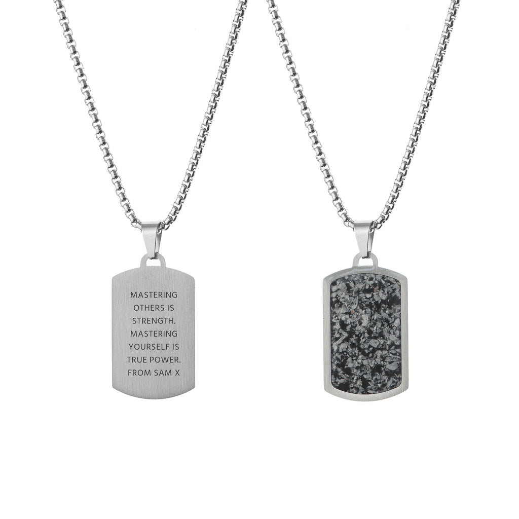 Personalised Men's Semi Precious Gemstone Pendant Necklace