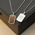 Personalised Men's Semi Precious Gemstone Pendant Necklace