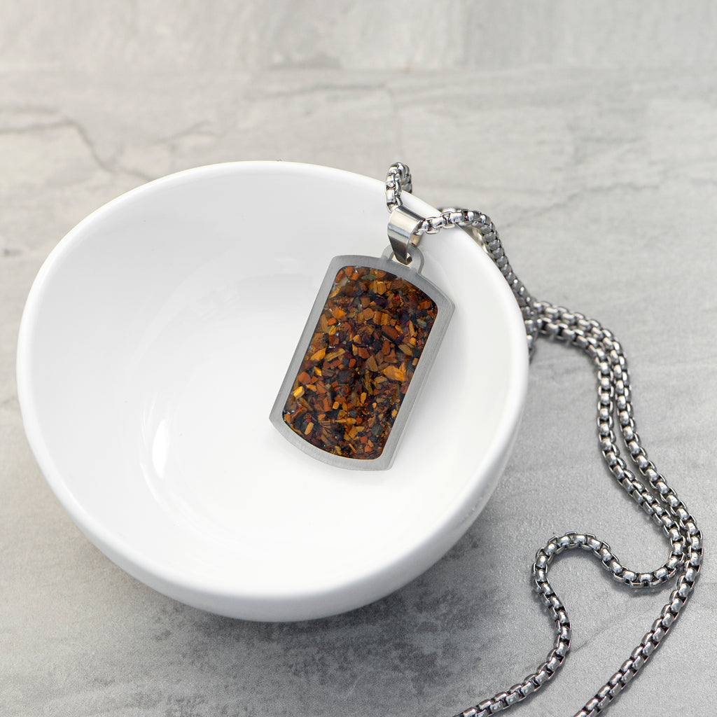 Personalised Men's Semi Precious Gemstone Pendant Necklace