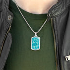 Personalised Men's Semi Precious Gemstone Pendant Necklace