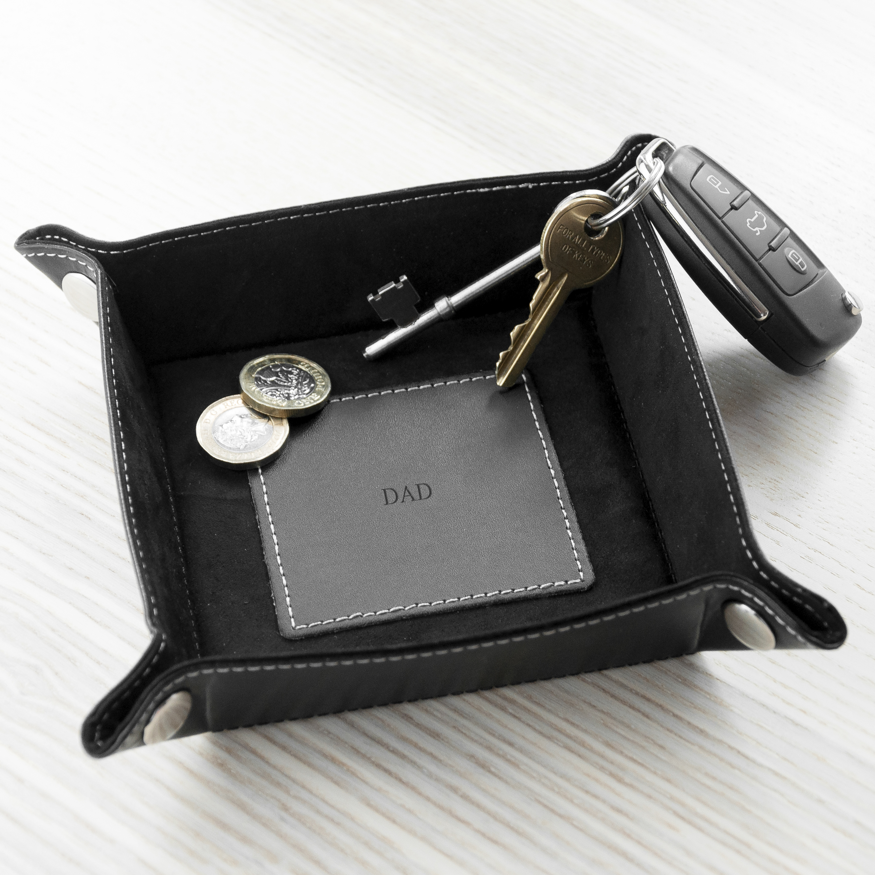 Personalised Dad's Luxury Black Valet Tray