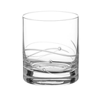 Personalised Flowing Wave Crystal Glass Tumbler with Swarovski Crystals