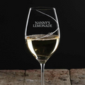 Personalised Helical Twist White Wine Glass with Swarovski Crystals