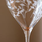 Personalised Floral Crystal Wine Glasses - Set of Two